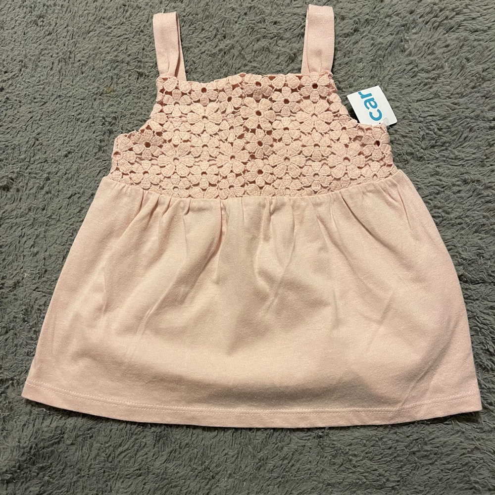 Toddler Girl Crochet Floral Top